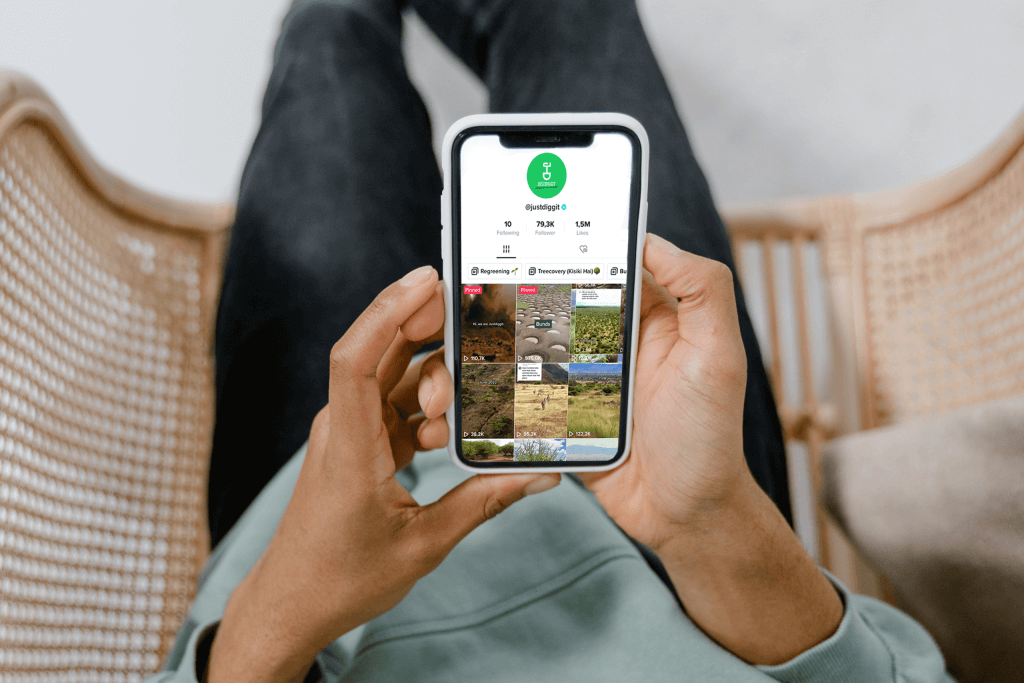 Justdiggit TikTok Mobile Mockup