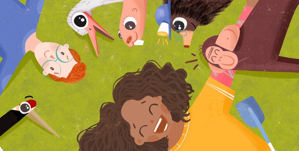 Illustratie kinderboek Van de Noordpool naar Nairobi