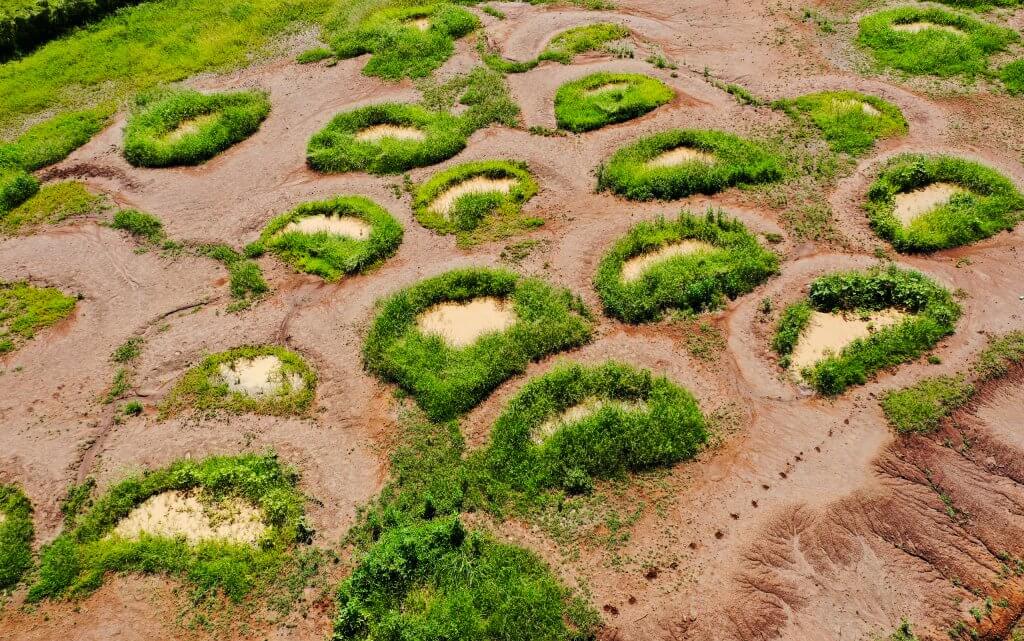 Water bunds earth smiles Justdiggit